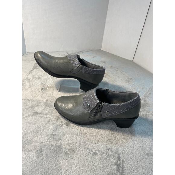 Easy Street Comfort Wave Gray Vegan Leather Shoes Size 6.5M - Picture 3 of 8